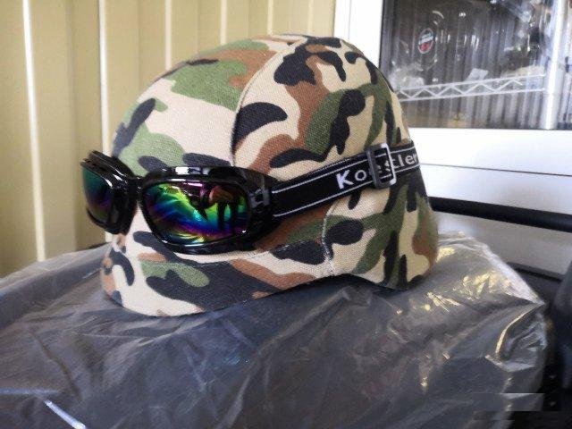 Шлем Militery Nato камуфляж с очками