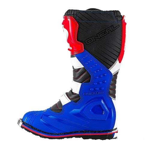 Мотоботы кроссовые Oneal rider Boot бело-сине-крас