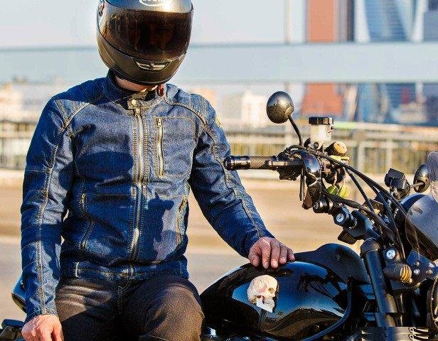 Мотокуртка мужская джинсовая Inflame с арамидом