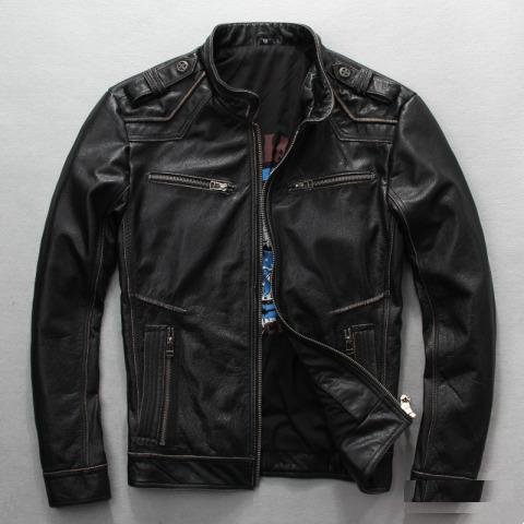 Мотокуртка кожаная AmericaCustom байкерская куртка