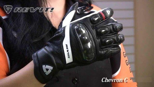 Мотоперчатки Revit Chevron кожаные черные новые