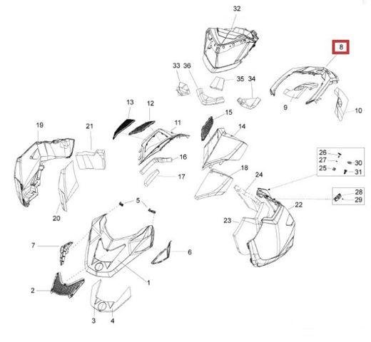 Консоль черная Ski-Doo Scandic lynx 517304820