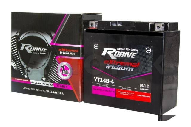 Аккумулятор RDrive eXtremal Iridium YT14B-4 12,6 а