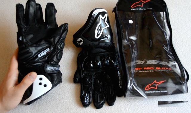 Кожаные перчатки Alpinestars GP Pro чёрные