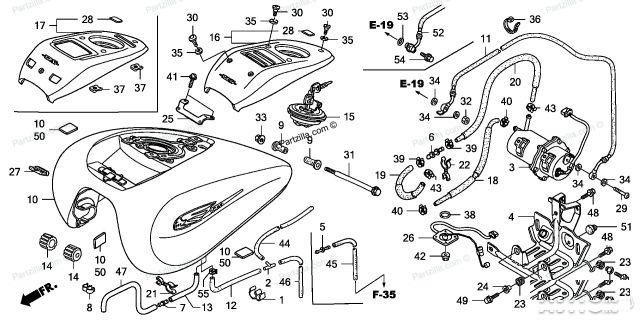 Honda VTX 1800 vtx 1300 бензонасос 16700-MCV-R13