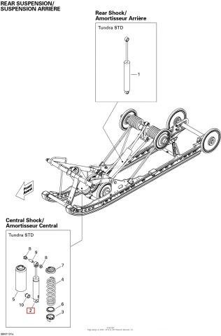 Центральный амортизатор Ski-Doo 503192266