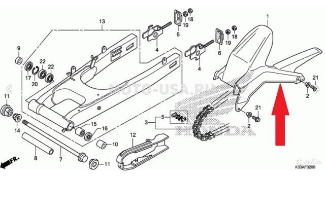 Защита цепи Honda case 40510-KYJ-900