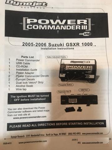 Power commander 3 для suzuki gsxr 1000, 2005-2006