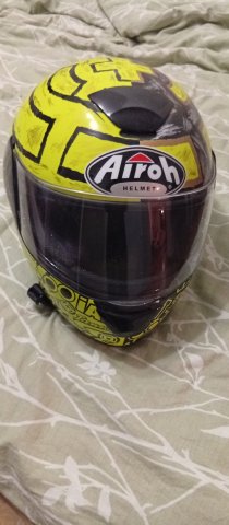 Мотошлем Интеграл Airoh Aster-x Skull / Желтый