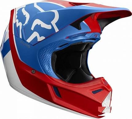 Мотошлем Fox V3 Kila Helmet Blue/Red