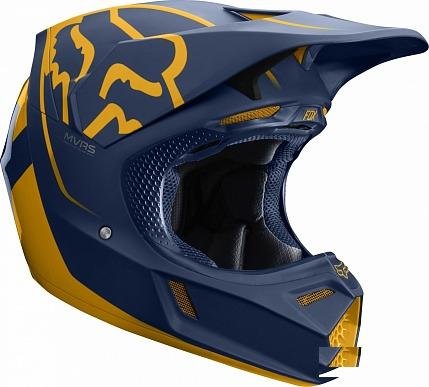 Мотошлем Fox V3 Kila Helmet Navy/Yellow