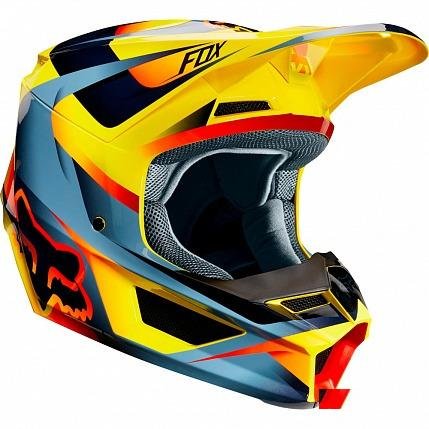 Мотошлем Fox V1 Motif Helmet Yellow