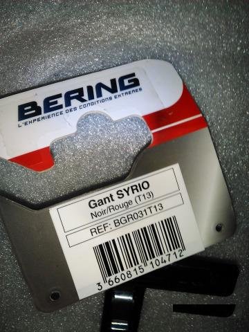 Мотоперчатки Bering Gant Syrio T13 размер