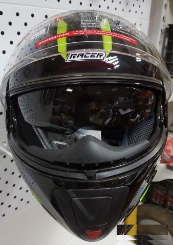 Шлем Racer R210B Black Skull, Bluetooth очки Новый