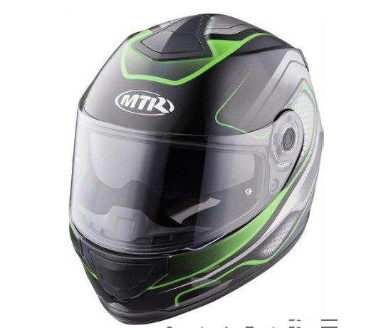 Интеграл Шлем MTR S-10 Black-Green-Silver