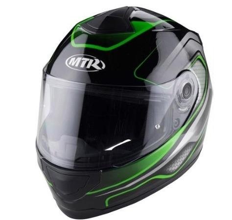 Интеграл Шлем MTR S-10 Black-Green-Silver