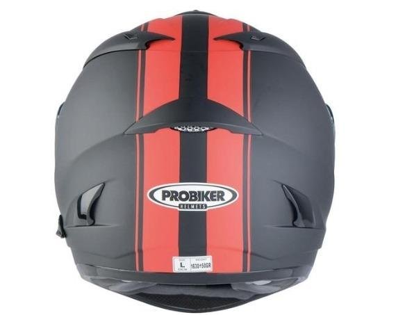 Интеграл Шлем probiker PR2 Black-Red Matt