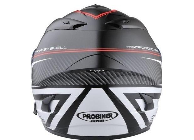 Интеграл Шлем probiker PR2 Black-White-Red Matt