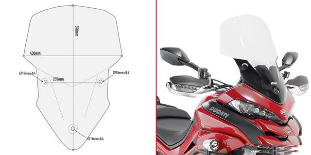 Стекло ветровое Ducati Multistrada 950 / 1200