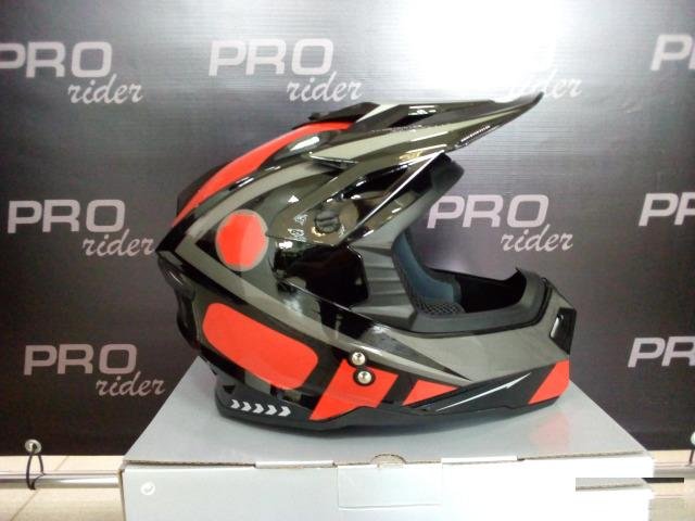 Кроссовый шлем Ataki MX801 Strike красный