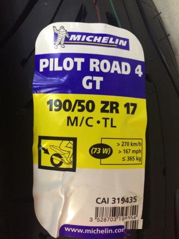 Michelin Pilot Road 4 GT 190/50 ZR17 73W (новая)