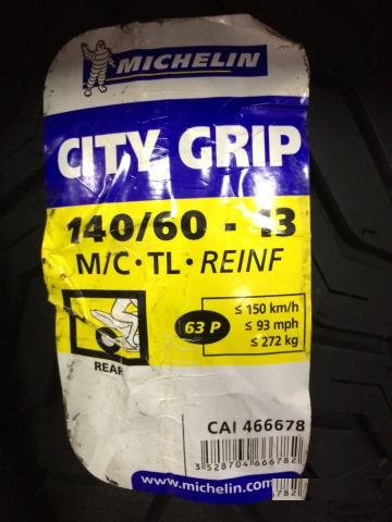 Michelin City Grip Scooter 140/60-13 63P новая