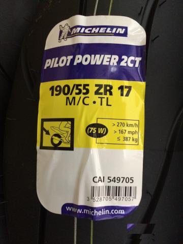 Michelin Pilot Power 2CT 190/55 ZR17 75W (новая)