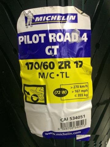 Michelin Pilot Road 4 GT 170/60 ZR17 72W (новая)