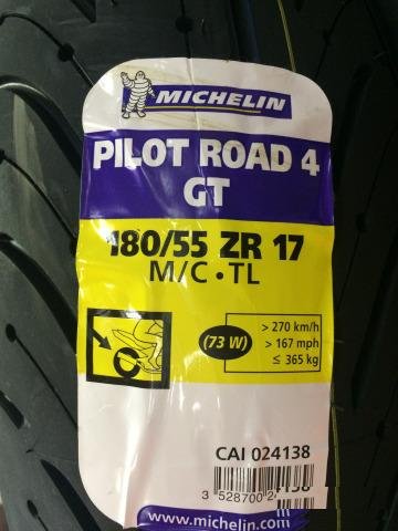 Michelin Pilot Road 4 GT 180/55 ZR17 73W (новая)