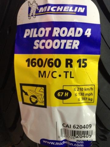 Michelin Pilot Road 4 Scooter 160/60-15 67H (новая