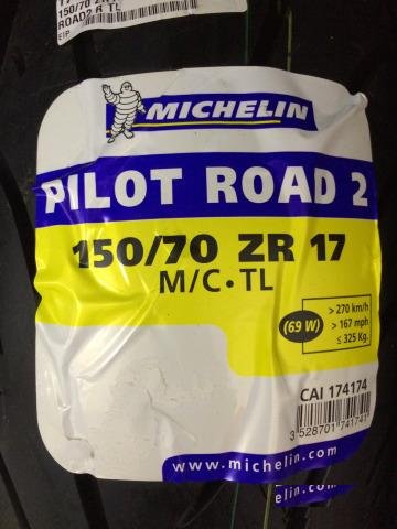 Michelin Pilot Road 2 150/70 ZR17 69W (новая)