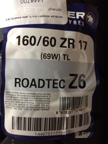 Metzeler Roadtec Z6 160/60-ZR17 69W (новая)