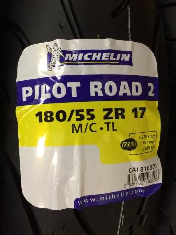 Michelin Pilot Road 2 180/55 ZR17 73W (новая)