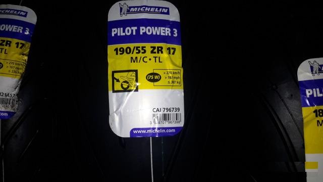 Мотошина Michelin Pilot Power 3 190/55ZR17 75W