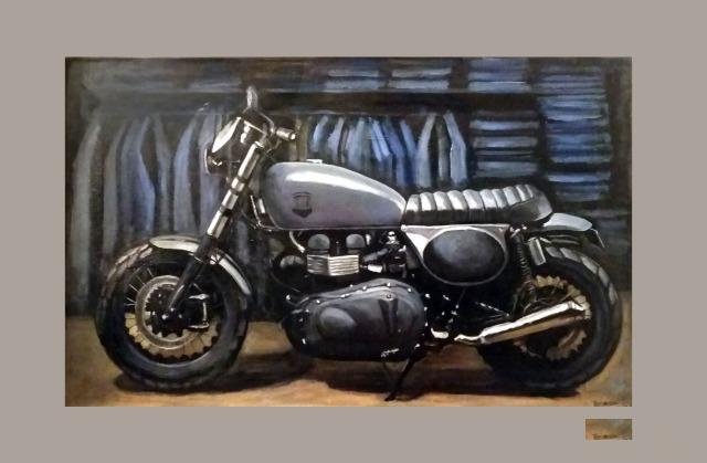 Живопись. картина на заказ Мотоцикл. Масло