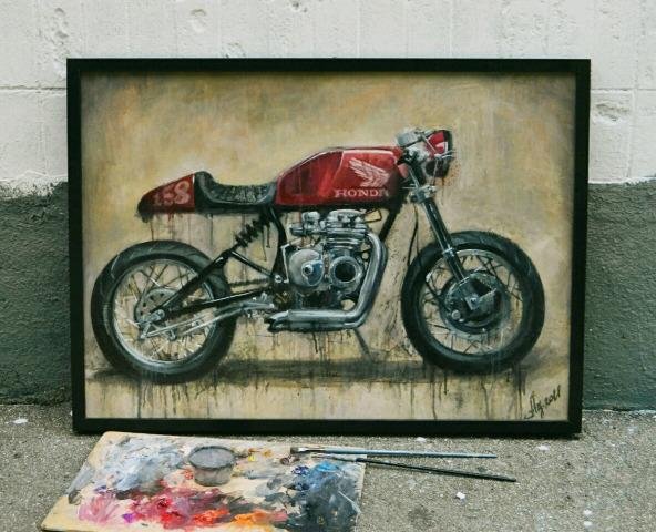 Картина мотоцикл Honda