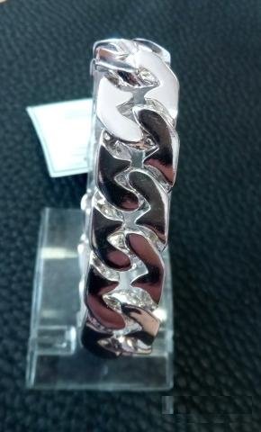 Серебряная браслет, панцирный, 95,9 грм, 21,0 см