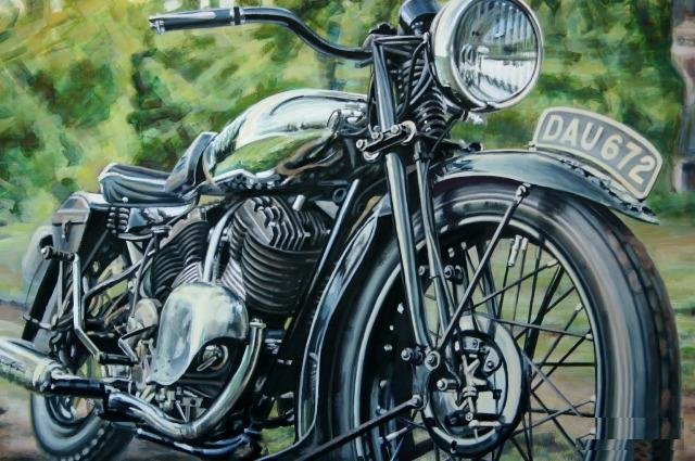 Картина на холсте мотоцикл