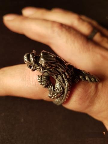 Серебряное (925) кольцо Дракон WTS (США)