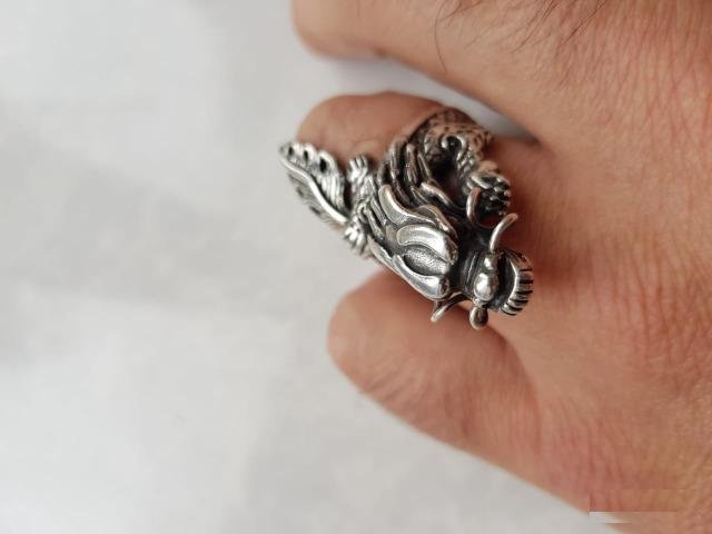 Серебряное (925) кольцо Дракон WTS (США)