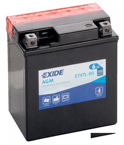 Мото Аккумулятор Exide AGM ETX7L-BS YTX7L 6Ач