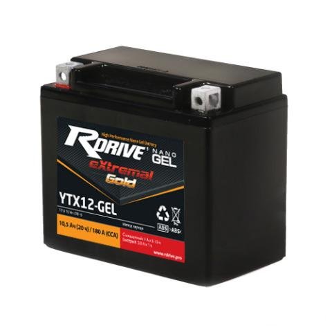 Аккумулятор мото RDrive Gold YTX12-GEL, YTX12-BS