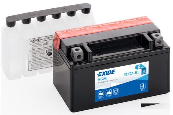 Мото Аккумулятор Exide AGM ETX7A-BS YTX7A 6Ач