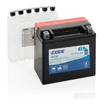 Мото аккумулятор exide ETX14-BS (YTX14)