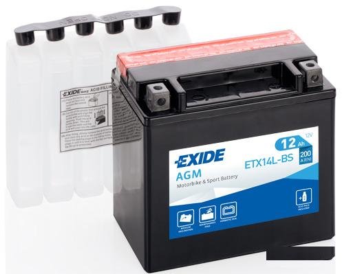 Мото Аккумулятор Exide ETX14L-BS YTX14L 12Ач