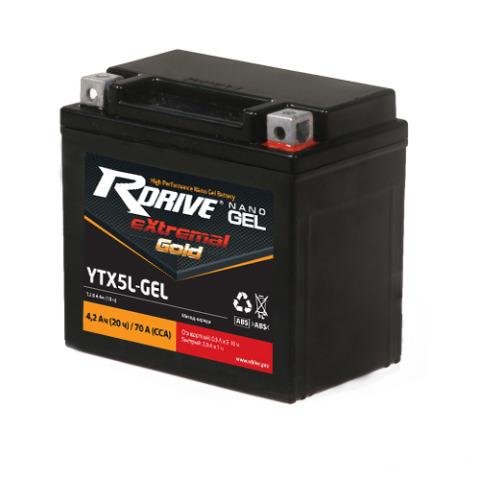 Аккумулятор мото RDrive Gold YTX5L-GEL, YTX5L-BS