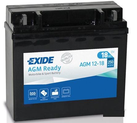 Мото Аккумулятор Exide AGM12-18 12Y16A-3A 18Ач