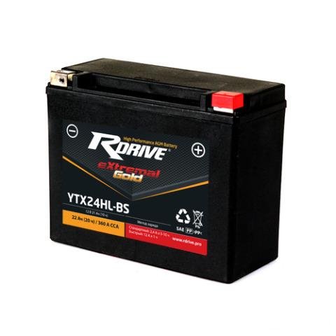 Аккумулятор мото RDrive Gold AGM YTX24HL-BS