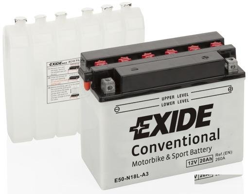 Мото Аккумулятор Exide E50-N18L-A3 Y50-N18L-A3 20А