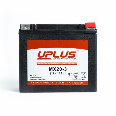 Мото аккумулятор uplus MX20-3 (YTX20L)